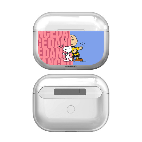 Peanuts Graphics Snoopy & Charlie Clear Hard Crystal Cover Case for Apple AirPods Pro Charging Case