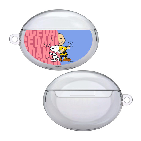 Peanuts Graphics Snoopy & Charlie Clear Hard Crystal Cover Case for Huawei Freebuds 4