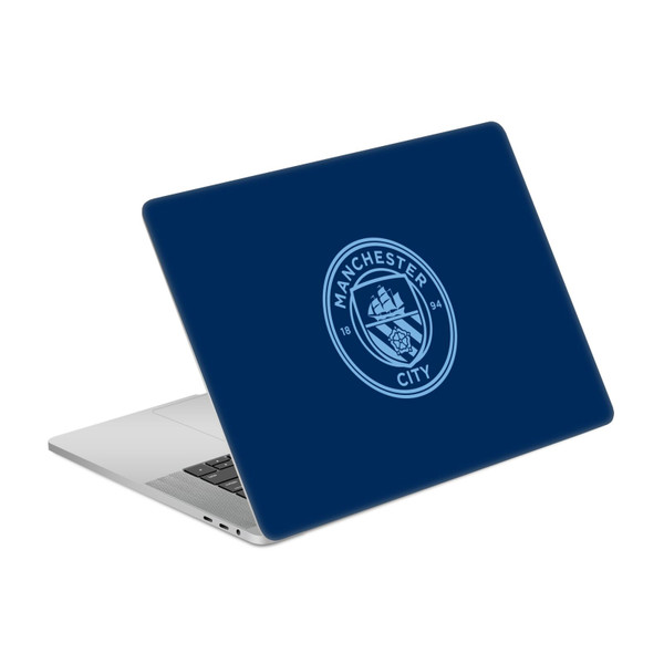 Manchester City Man City FC Art Outline Badge On Navy Blue Vinyl Sticker Skin Decal Cover for Apple MacBook Pro 15.4" A1707/A1990