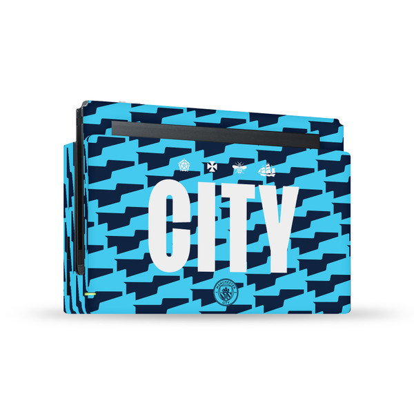 Manchester City Man City FC Logo Art City Pattern Vinyl Sticker Skin Decal Cover for Nintendo Switch Console & Dock