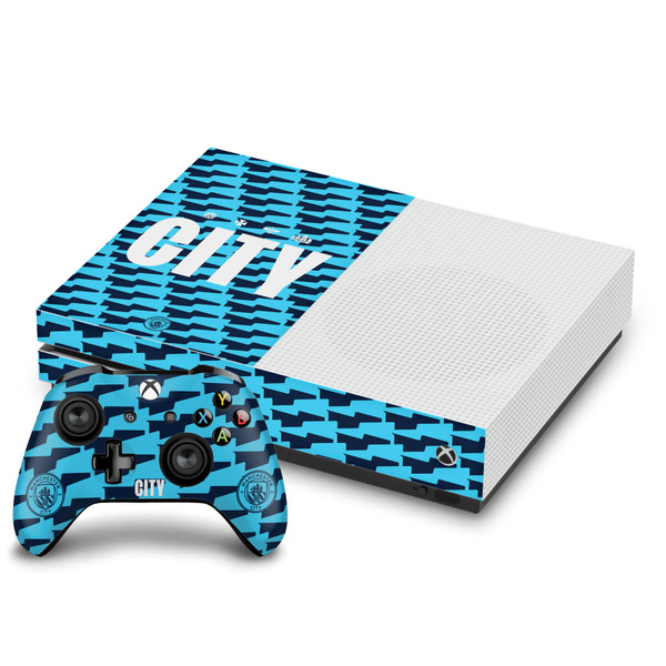 Manchester City Man City FC Logo Art City Pattern Vinyl Sticker Skin Decal Cover for Microsoft One S Console & Controller