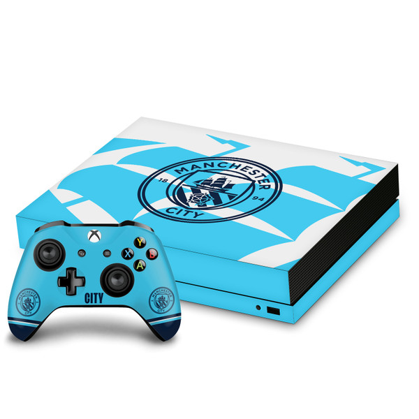 Manchester City Man City FC Logo Art Badge Ship Vinyl Sticker Skin Decal Cover for Microsoft Xbox One X Bundle
