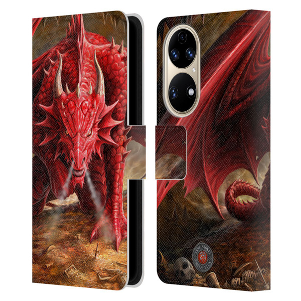 Anne Stokes Dragons Lair Leather Book Wallet Case Cover For Huawei P50