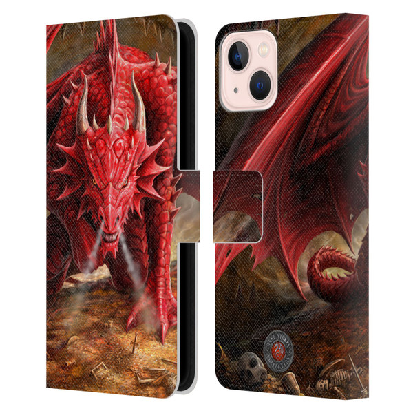 Anne Stokes Dragons Lair Leather Book Wallet Case Cover For Apple iPhone 13