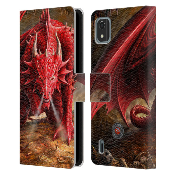 Anne Stokes Dragons Lair Leather Book Wallet Case Cover For Nokia C2 2nd Edition