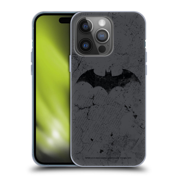 Batman DC Comics Hush Logo Distressed Soft Gel Case for Apple iPhone 14 Pro