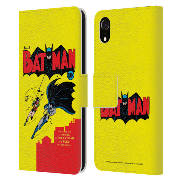Batman DC Comics Famous Comic Book Covers Number 1 Leather Book Wallet Case Cover For Apple iPhone XR