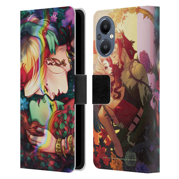 Batman DC Comics Gotham City Sirens Poison Ivy & Harley Quinn Leather Book Wallet Case Cover For OnePlus Nord N20 5G