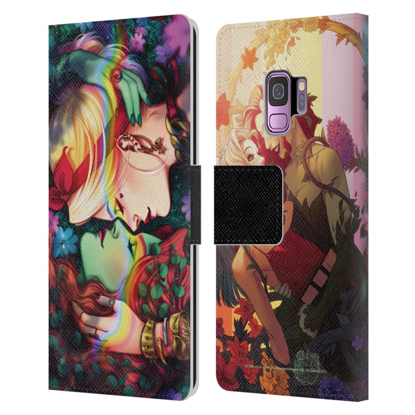 Batman DC Comics Gotham City Sirens Poison Ivy & Harley Quinn Leather Book Wallet Case Cover For Samsung Galaxy S9
