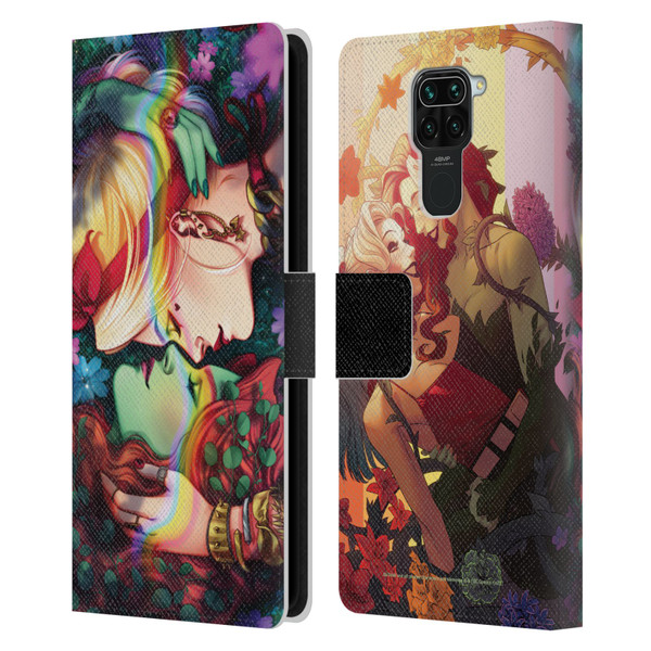 Batman DC Comics Gotham City Sirens Poison Ivy & Harley Quinn Leather Book Wallet Case Cover For Xiaomi Redmi Note 9 / Redmi 10X 4G