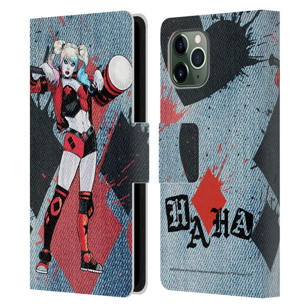 Batman DC Comics Harley Quinn Graphics Mallet Leather Book Wallet Case Cover For Apple iPhone 11 Pro