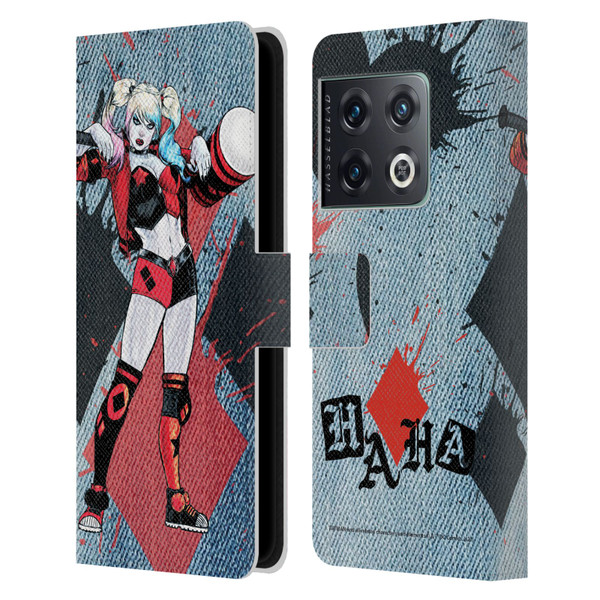 Batman DC Comics Harley Quinn Graphics Mallet Leather Book Wallet Case Cover For OnePlus 10 Pro