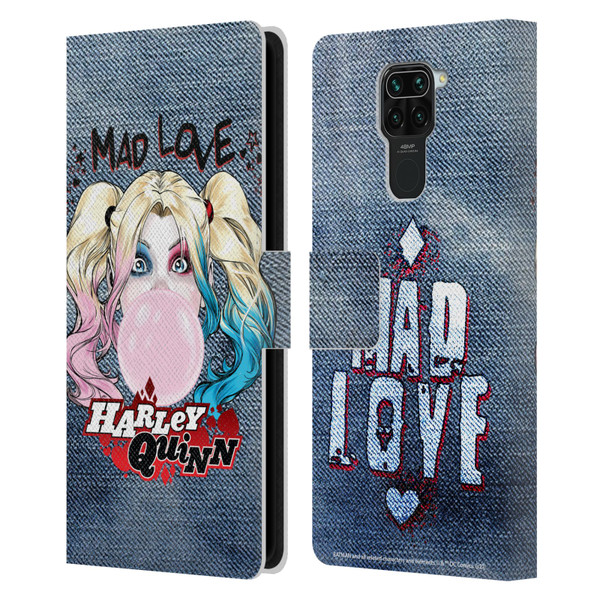 Batman DC Comics Harley Quinn Graphics Bubblegum Leather Book Wallet Case Cover For Xiaomi Redmi Note 9 / Redmi 10X 4G