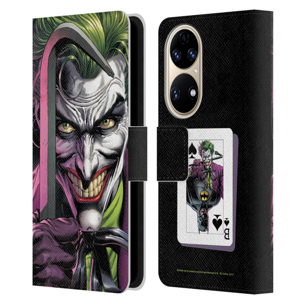 Batman DC Comics Three Jokers The Clown Leather Book Wallet Case Cover For Huawei P50