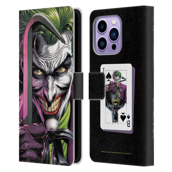Batman DC Comics Three Jokers The Clown Leather Book Wallet Case Cover For Apple iPhone 14 Pro Max