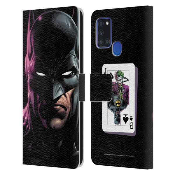 Batman DC Comics Three Jokers Batman Leather Book Wallet Case Cover For Samsung Galaxy A21s (2020)