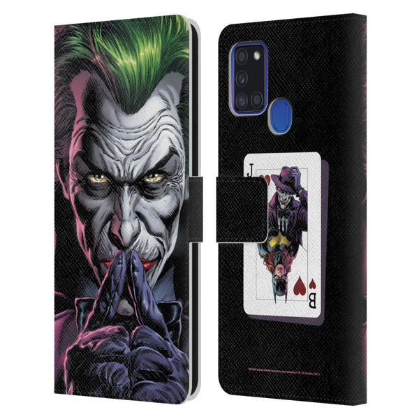 Batman DC Comics Three Jokers The Criminal Leather Book Wallet Case Cover For Samsung Galaxy A21s (2020)