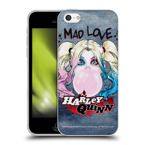Batman DC Comics Harley Quinn Graphics Bubblegum Soft Gel Case for Apple iPhone 5c