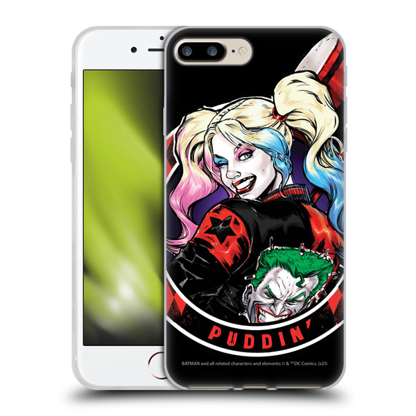 Batman DC Comics Harley Quinn Graphics Puddin Soft Gel Case for Apple iPhone 7 Plus / iPhone 8 Plus