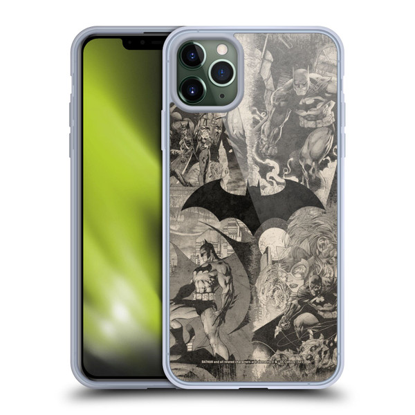 Batman DC Comics Hush Logo Collage Distressed Soft Gel Case for Apple iPhone 11 Pro Max & MagSafe