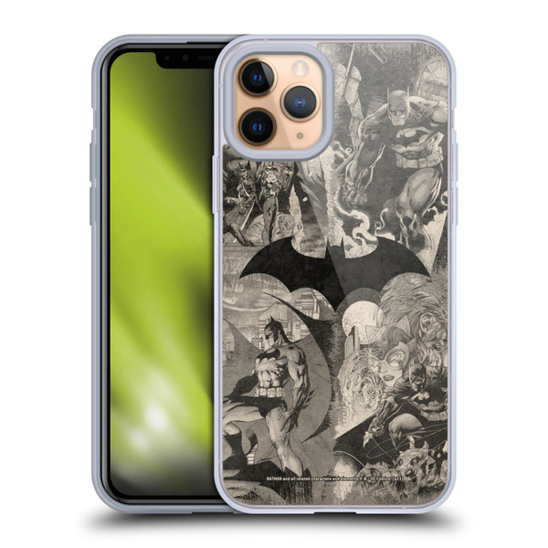 Batman DC Comics Hush Logo Collage Distressed Soft Gel Case for Apple iPhone 11 Pro & MagSafe
