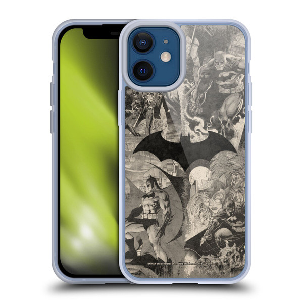 Batman DC Comics Hush Logo Collage Distressed Soft Gel Case for Apple iPhone 12 Mini & MagSafe