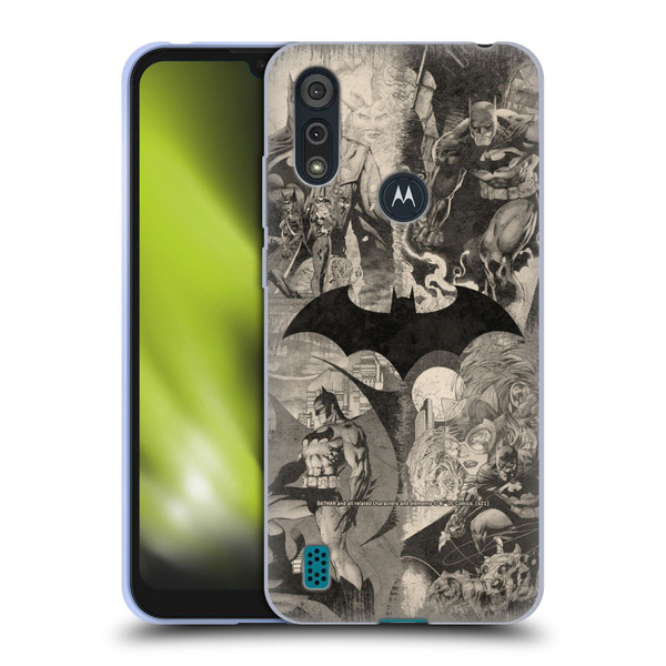 Batman DC Comics Hush Logo Collage Distressed Soft Gel Case for Motorola Moto E6s (2020)