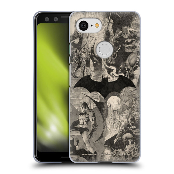 Batman DC Comics Hush Logo Collage Distressed Soft Gel Case for Google Pixel 3