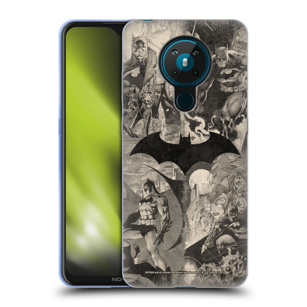 Batman DC Comics Hush Logo Collage Distressed Soft Gel Case for Nokia 5.3