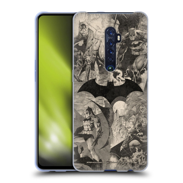 Batman DC Comics Hush Logo Collage Distressed Soft Gel Case for OPPO Reno 2