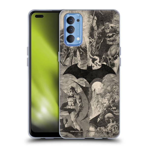 Batman DC Comics Hush Logo Collage Distressed Soft Gel Case for OPPO Reno 4 5G