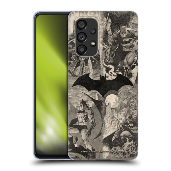 Batman DC Comics Hush Logo Collage Distressed Soft Gel Case for Samsung Galaxy A53 5G (2022)