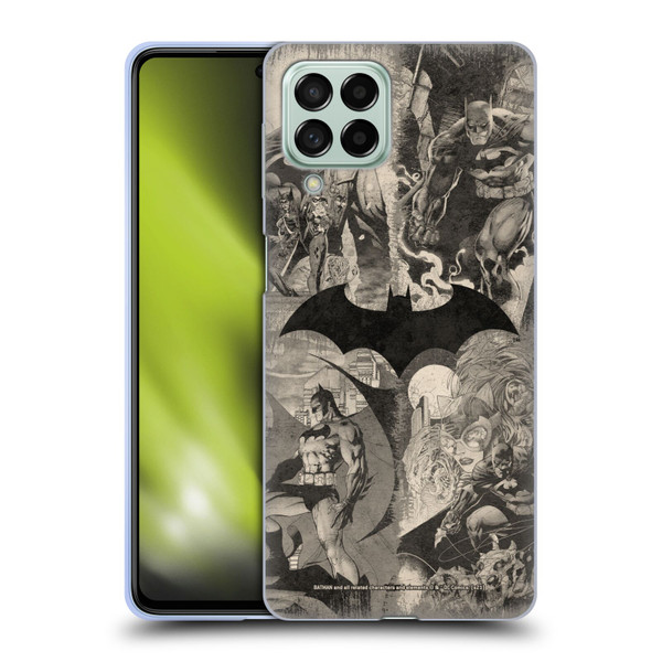 Batman DC Comics Hush Logo Collage Distressed Soft Gel Case for Samsung Galaxy M53 (2022)