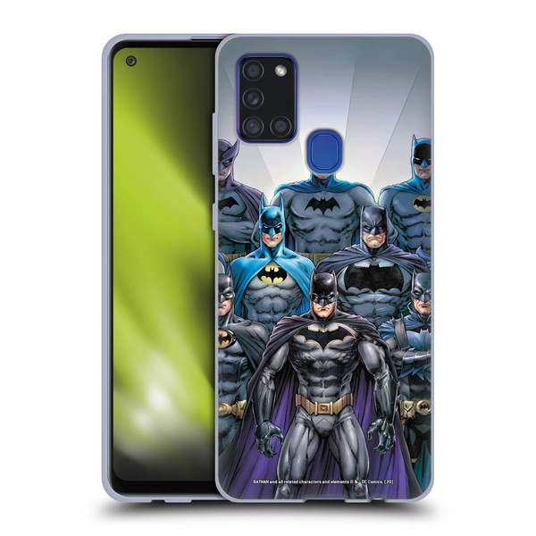 Batman DC Comics Iconic Comic Book Costumes Through The Years Soft Gel Case for Samsung Galaxy A21s (2020)