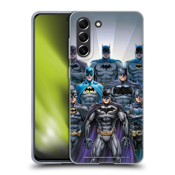 Batman DC Comics Iconic Comic Book Costumes Through The Years Soft Gel Case for Samsung Galaxy S21 FE 5G