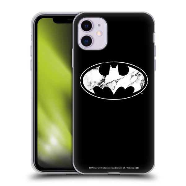 Batman DC Comics Logos Marble Soft Gel Case for Apple iPhone 11