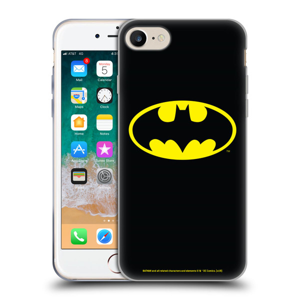 Batman DC Comics Logos Classic Soft Gel Case for Apple iPhone 7 / 8 / SE 2020 & 2022 & MagSafe