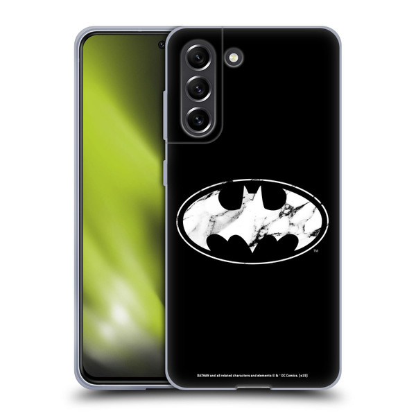 Batman DC Comics Logos Marble Soft Gel Case for Samsung Galaxy S21 FE 5G