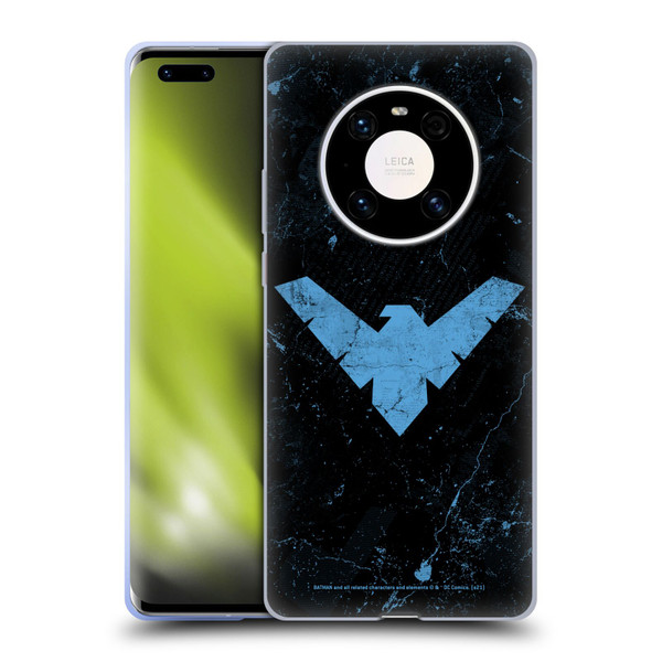 Batman DC Comics Nightwing Logo Grunge Soft Gel Case for Huawei Mate 40 Pro 5G