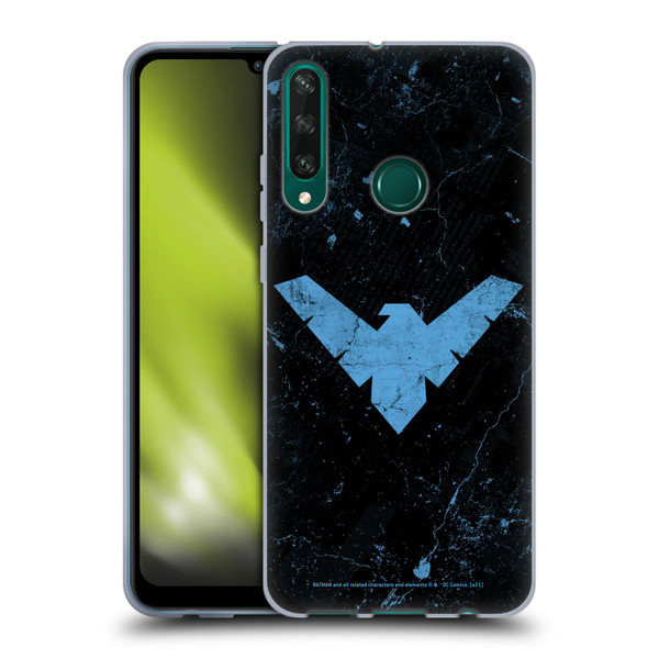 Batman DC Comics Nightwing Logo Grunge Soft Gel Case for Huawei Y6p