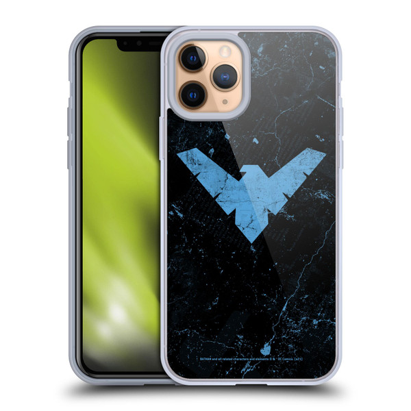 Batman DC Comics Nightwing Logo Grunge Soft Gel Case for Apple iPhone 11 Pro