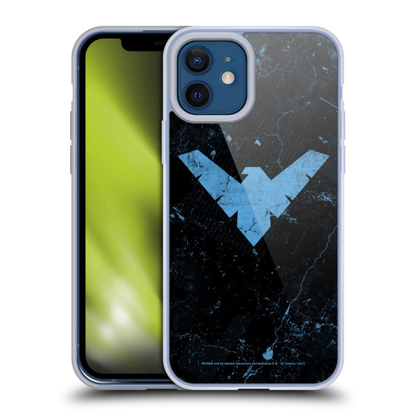 Batman DC Comics Nightwing Logo Grunge Soft Gel Case for Apple iPhone 12 / iPhone 12 Pro