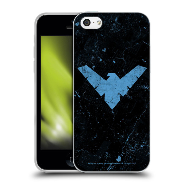 Batman DC Comics Nightwing Logo Grunge Soft Gel Case for Apple iPhone 5c