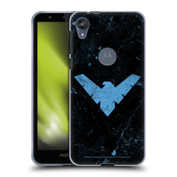 Batman DC Comics Nightwing Logo Grunge Soft Gel Case for Motorola Moto E6