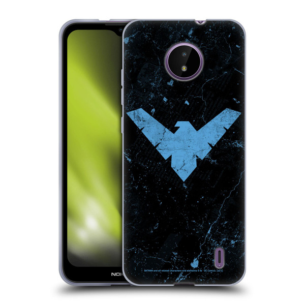 Batman DC Comics Nightwing Logo Grunge Soft Gel Case for Nokia C10 / C20
