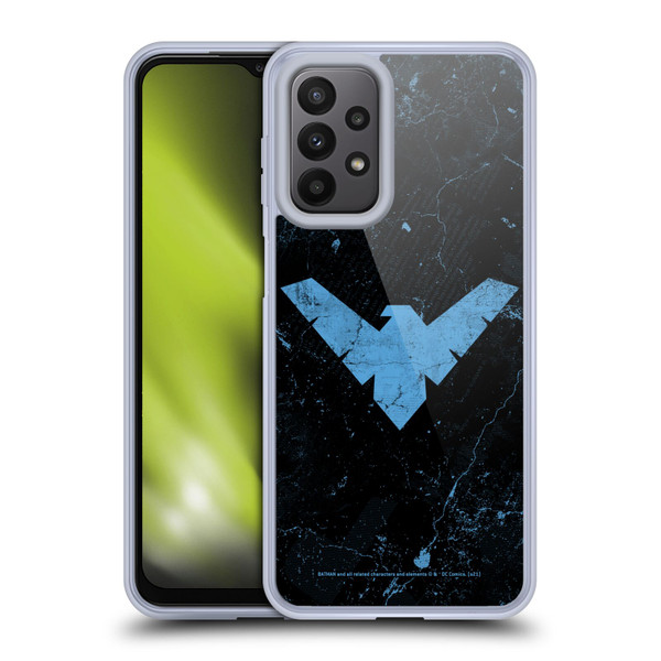Batman DC Comics Nightwing Logo Grunge Soft Gel Case for Samsung Galaxy A23 / 5G (2022)