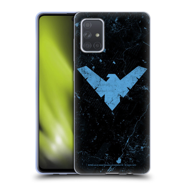 Batman DC Comics Nightwing Logo Grunge Soft Gel Case for Samsung Galaxy A71 (2019)