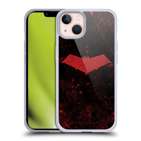 Batman DC Comics Red Hood Logo Grunge Soft Gel Case for Apple iPhone 13