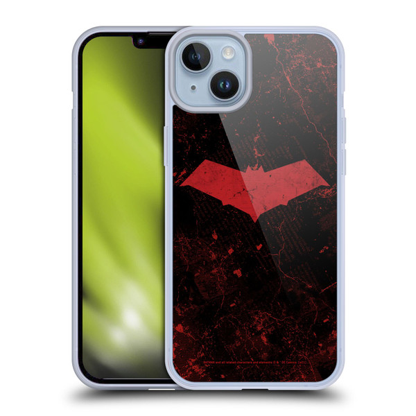 Batman DC Comics Red Hood Logo Grunge Soft Gel Case for Apple iPhone 14 Plus