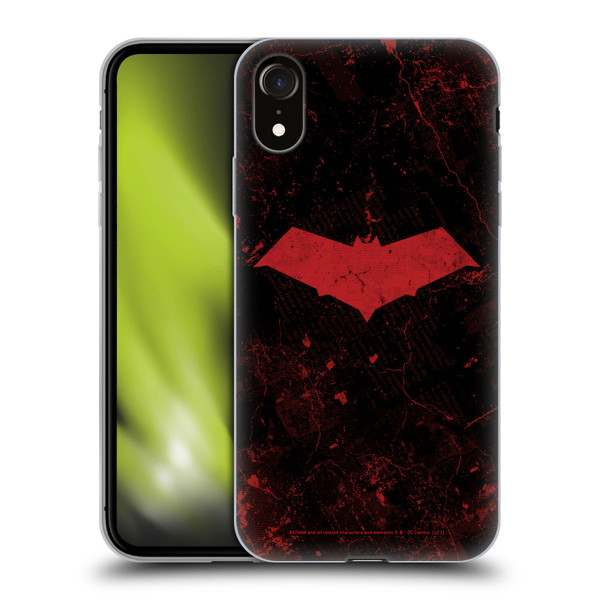 Batman DC Comics Red Hood Logo Grunge Soft Gel Case for Apple iPhone XR